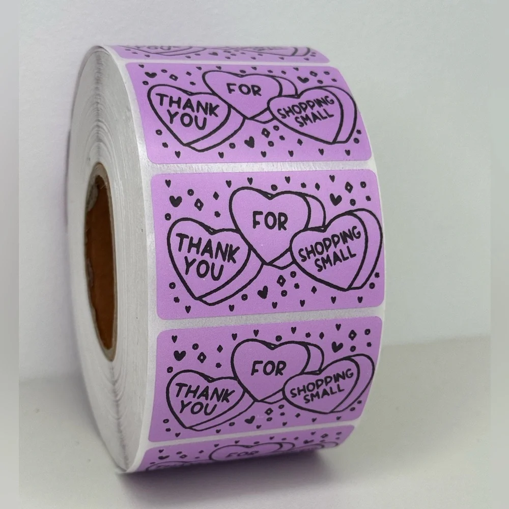 Thank You For Shopping Small, Valentine's Day Happy Mail Sticker, Heart Stickers - Picture 5 of 9